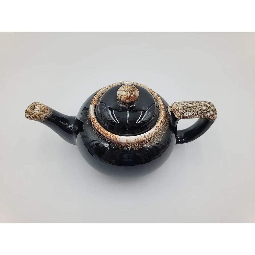 VTG  PFLATZGRAFF Brown Drip Teapot‎ Tea Pot with Captive Lid